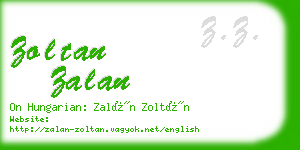 zoltan zalan business card